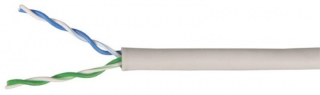 Кабель связи витая пара ШПД U/UTP 24AWG кат.5е 2х2х0.48мм PVC solid (500м) сер. (м) ITK BC1-C5E02-111 301868