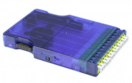 Кассета PPTR-CSS-1-6хDLC-SM/GN-BL (для опт. претерм. решений) 6 дуплексных портов LC/APC для одномод. кабеля син. корпус/зеленые порты Hyperline 235663 442007