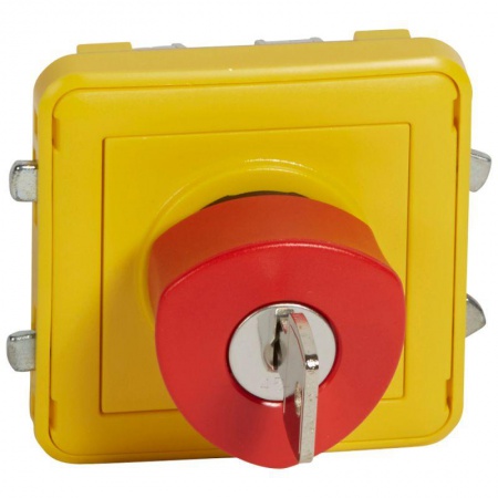 Кнопка аварийного откл. PLEXO с ключом желт. Leg 069548 1011937