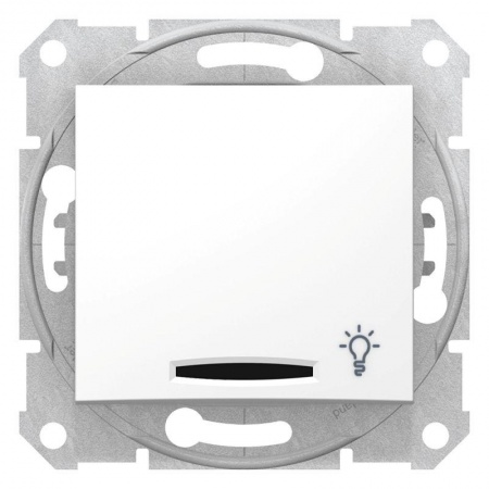 Кнопка выключателя "Свет" СП Sedna с подсветкой бел. SchE SDN1800121 1115585