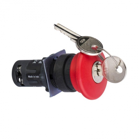 Кнопка грибовидная аварийной остановки с ключом красн. 22мм SchE XB7ES145P 204065