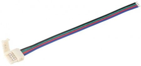 Коннектор для соединения светодиод. лент RGB PRO 5050 10мм с драйвером (15см-разъем) (уп. 5шт) ИЭК LSCON10-RGB-213-5-PRO 342242