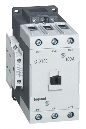 Контактор CTX-3 3P 100А 2НО 2HЗ~110В торц. зажим Leg 416234 379034