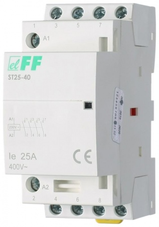 Контактор ST-25-40 (контакт 4NO; 4.0Вт; 2 модуля; монтаж на DIN-рейке) F&F EA13.001.003 501713