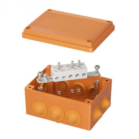Коробка ответвительная FS 150х110х70мм 5р 450В 30А 16кв.мм с каб. вводами и клеммн. IP56 пластик. ДКС FSB21516 439292