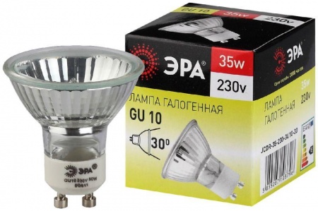 Лампа галогенная GU10-JCDR (MR16) -35W-230V ЭРА C0027385 416085