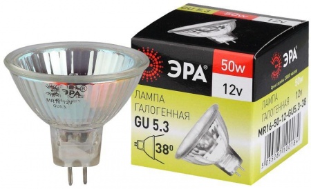 Лампа галогенная GU5.3-MR16-50W-12V-Cl ЭРА C0027358 416077