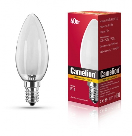 Лампа накаливания MIC B FR 40Вт E14 Camelion 9864 247323