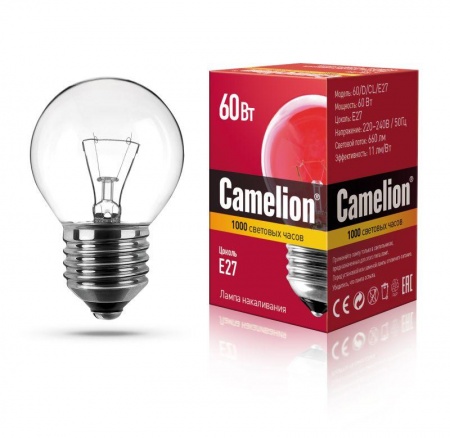 Лампа накаливания MIC D CL 60Вт E27 Camelion 8973 247338