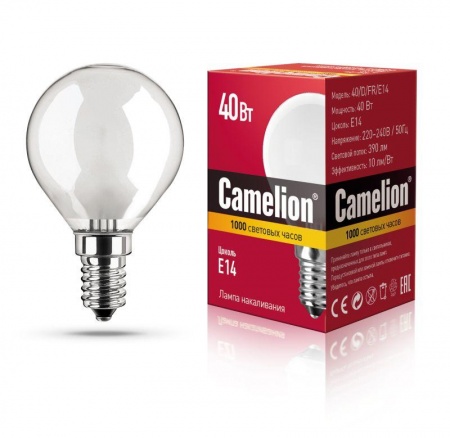 Лампа накаливания MIC D FR 40Вт E14 Camelion 9868 247331