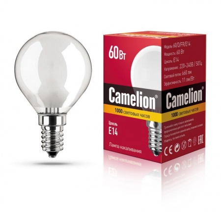 Лампа накаливания MIC D FR 60Вт E14 Camelion 9870 247333
