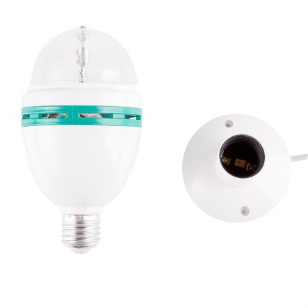 Лампа светодиодная "Диско" 6Вт шар E27 220В многоцв. с подставкой IP20 Neon-Night 601-251 305404