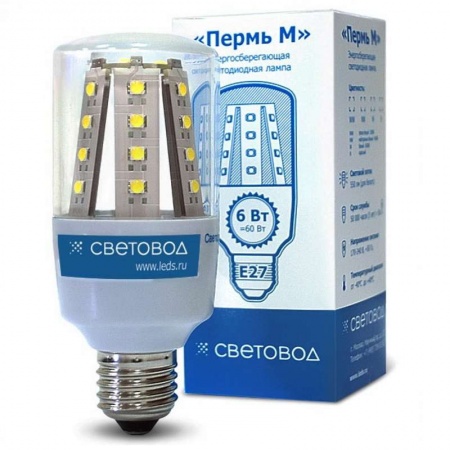 Лампа светодиодная "Пермь" М 28Y-220 220В жел. Световод 204760