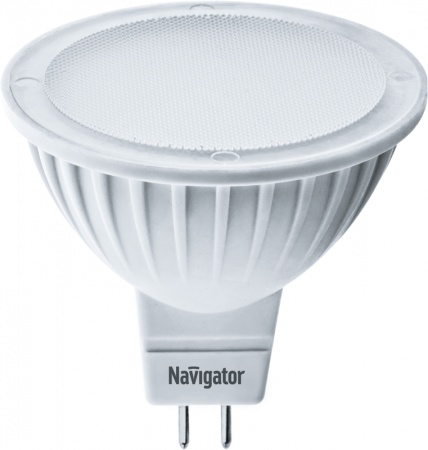 Лампа светодиодная 94 262 NLL-MR16-5-12-3K-GU5.3 5Вт 3000К тепл. бел. GU5.3 360лм 12В Navigator 94262 209687