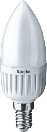 Лампа светодиодная 94 480 NLL-P-C37-5-230-2.7K-E14-FR 5Вт свеча 2700К тепл. бел. E14 330лм 220-240В Navigator 94480 286602