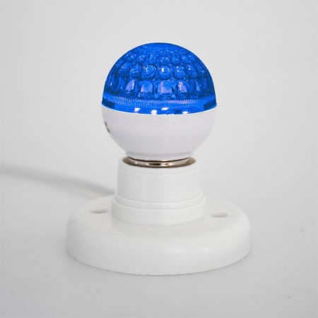 Лампа светодиодная d-50 10LED 1Вт шар E27 24В син. Neon-Night 405-613 248361