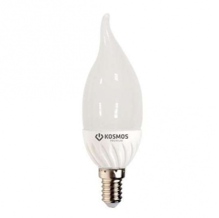 Лампа светодиодная LED KOSMOS premium 5Вт Свеча на ветру E14 230В 3000К Космос KLED5wCW230vE1427 277371