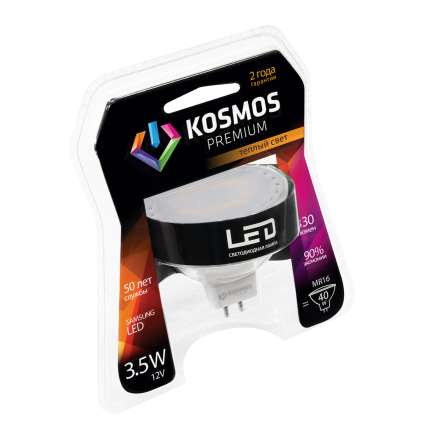 Лампа светодиодная LED KOSMOS premium 7Вт MR16 GU5.3 230В 3000К Космос KLED7wMR16GU53230v27 291695