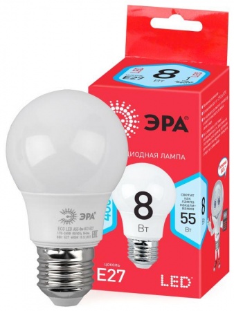 Лампа светодиодная LED smd A55-8W-840-E27 ECO ЭРА Б0032096 1231486