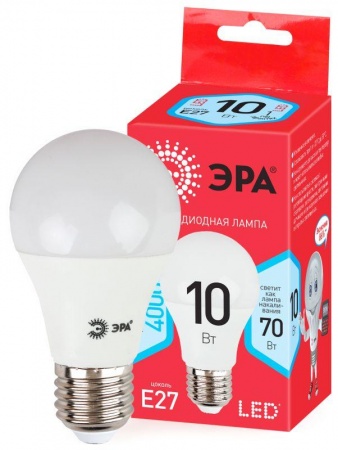 Лампа светодиодная LED smd A60-10w-840-E27_ECO грушевидная ЭРА Б0028005 1231488