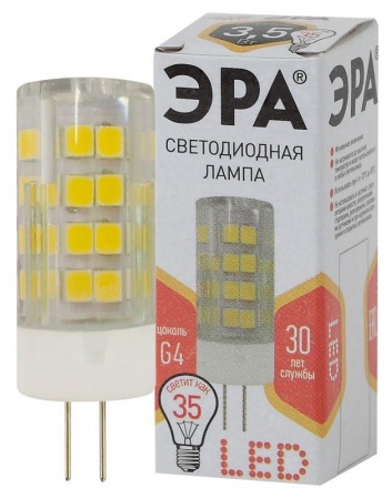 Лампа светодиодная LED smd JC-3.5w-220V-corn ceramics-827-G4 ЭРА Б0027855 1231427