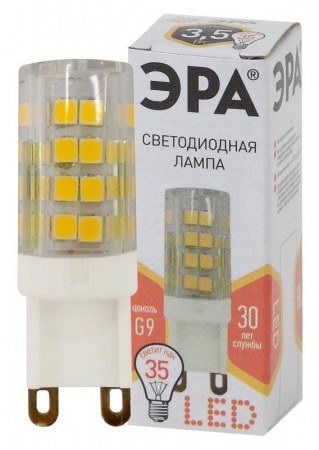 Лампа светодиодная LED smd JCD-3.5w-220V-corn ceramics-827-G9 ЭРА Б0027861 1231433