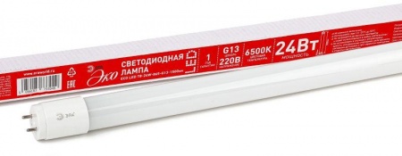 Лампа светодиодная LED smd T8-24w-865-G13 1500mm ECO ЭРА Б0032979 1231519