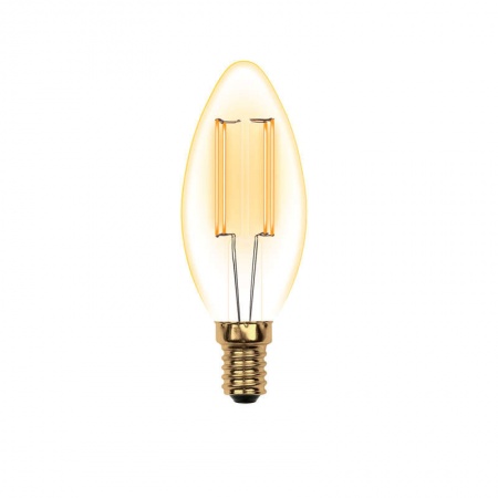 Лампа светодиодная LED-C35-5W/GOLDEN/E14 GLV21GO Vintage форма "свеча" зол. колба упак. картон Uniel UL-00002396 485450