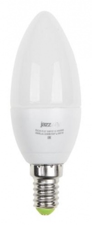 Лампа светодиодная PLED-ECO-C37 5Вт свеча 4000К белый E14 400лм 220-240В JazzWay 4690601036865 331819