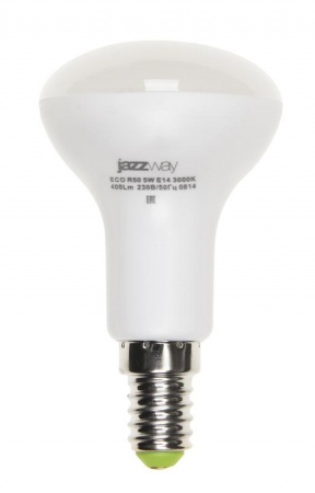 Лампа светодиодная PLED-ECO-R50 5Вт 3000К тепл. бел. E14 400лм 220-240В JazzWay 4690601037015 331824