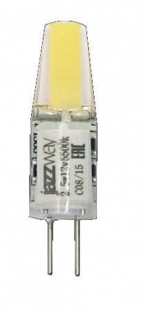 Лампа светодиодная PLED-G4 COB 2.5Вт капсульная 5500К холод. бел. G4 200лм 12В JazzWay 4897062855770 395302