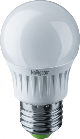 Лампа светодиодная диммируемая 94 377 NLL-G45-5-230-2.7K-E27-DIMM 7Вт шар 2700К тепл. бел. E27 350лм 170-260В Navigator 94377 278027
