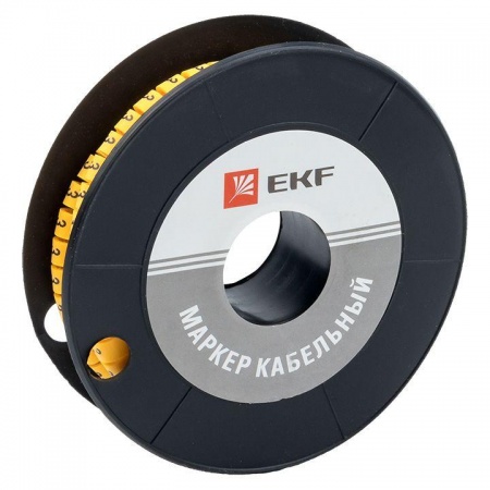Маркер каб. 2.5кв.мм "3" (ЕС-1) (уп.1000шт) EKF plc-KM-2.5-3 199652