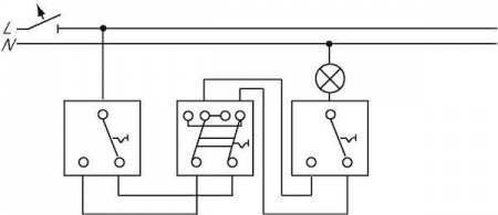 Механизм выключателя проходн. 10А 250В ABB 1012-0-1093 31182