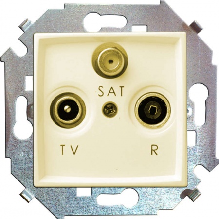 Механизм розетки R-TV-SAT 1-м СП Simon15 бел. Simon 1591466-030 262509