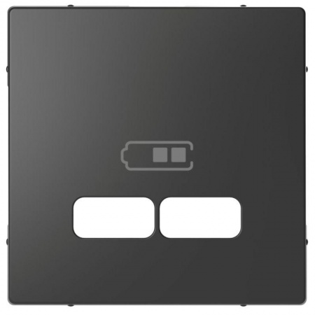 Накладка центральная Merten D-Life для механизма USB 2.1А SD антрацит SchE MTN4367-6034 471735