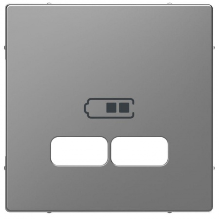 Накладка центральная Merten D-Life для механизма USB 2.1А SD нерж. сталь SchE MTN4367-6036 471737