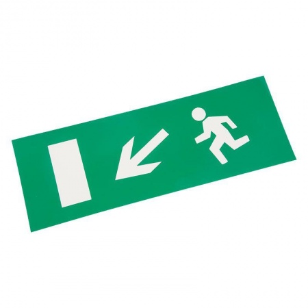 Наклейка для аварийного светильника "Направление к эвакуационному выходу налево вниз" Rexant 74-0120-1 506532