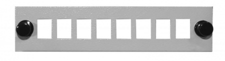 Панель лицевая FO-FP-W140H42-8SC/DLC-GY (модуль) для установки 8-SC(DLC) с отв. М2 для крепл. адаптера сер. Hyperline 250391 1201732