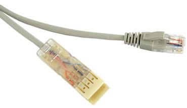 Патч-корд PC-110-RJ45-2P-CX-1M-LSZH-GY 110 тип-RJ45 2 пары Ethernet LSZH 1м сер. Hyperline 229897 1201045