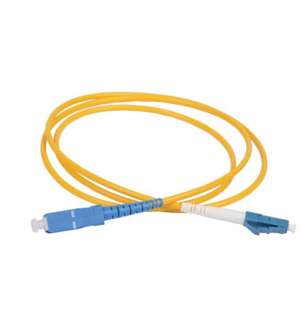 Патч-корд оптический коммутационный переходной для одномодового кабеля (SM); 9/125 (OS2); LC/UPC-SC/UPC; одинарного исполнения (Simplex); LSZH (дл.1м) ITK FPC09-LCU-SCU-C1L-1M 401877