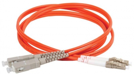 Патч-корд оптический коммутационный соединительный для многомодового кабеля (MM); 50/125 (OM2); SC/UPC-LC/UPC; двойного исполнения (Duplex); LSZH (дл.1м) ITK FPC50-SCU-LCU-C2L-1M 401898