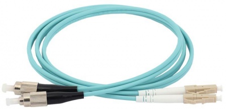 Патч-корд оптический коммутационный соединительный для многомодового кабеля (MM); 50/125 (OM3); FC/UPC-LC/UPC (Duplex) (дл.1м) ITK FPC5003-FCU-LCU-C2L-1M 412511