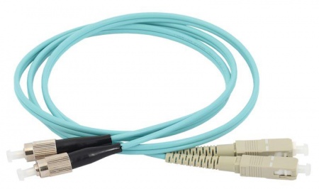 Патч-корд оптический коммутационный соединительный для многомодового кабеля (MM); 50/125 (OM3); SC/UPC-FC/UPC (Duplex) (дл.100м) ITK FPC5003-SCU-FCU-C2L-100M 412536
