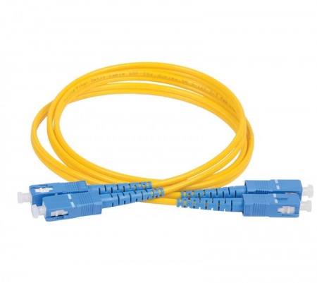 Патч-корд оптический коммутационный соединительный для одномодового кабеля (SM); 9/125 (OS2); SC/UPC-SC/UPC; двойного исполнения (Duplex); LSZH (дл.1м) ITK FPC09-SCU-SCU-C2L-1M 401862