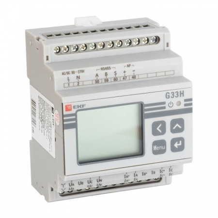 Прибор многофункциональный измерительный G33H с жидкокристалическим дисплеем на DIN-рейку PROxima EKF sm-g33h 1234148