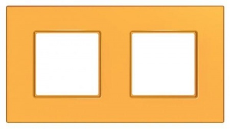 Рамка 2-м Unica quadro оранж. SchE MGU4.704.29 237147