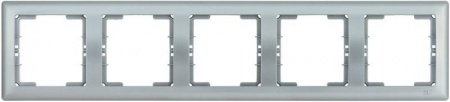 Рамка 5-м BOLERO РГ-5-БС горизонт. серебр. ИЭК EMB50-K23 1233630