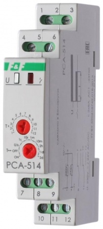 Реле времени PCA-514 (задержка выкл. 230В 2х8А 2перекл. IP20 монтаж на DIN-рейке) F&F EA02.001.005 253882