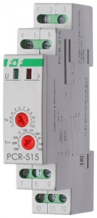 Реле времени PCR-515 (задержка вкл. 230В 2х8А 2перекл. IP20 монтаж на DIN-рейке) F&F EA02.001.006 253883